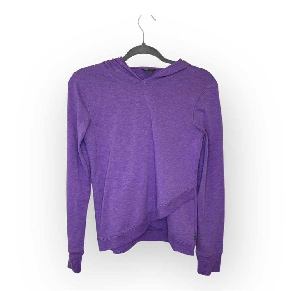 Eddie Bauer Purple Hoodie Pullover Thumb Holes Stretch Activewear Top 14 Large